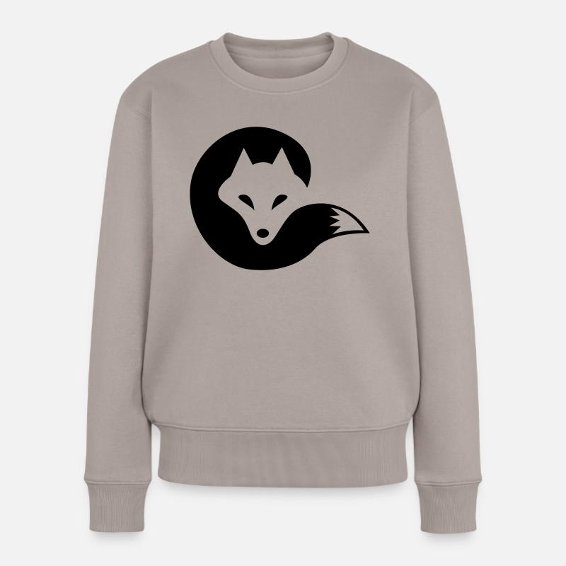Fox - Frauen Premium Bio Pullover - Taupe