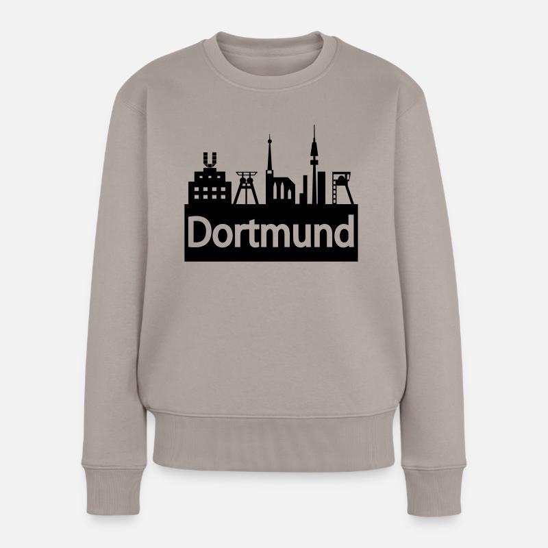 Dortmund Skyline - Pull Premium bio Femme - taupe