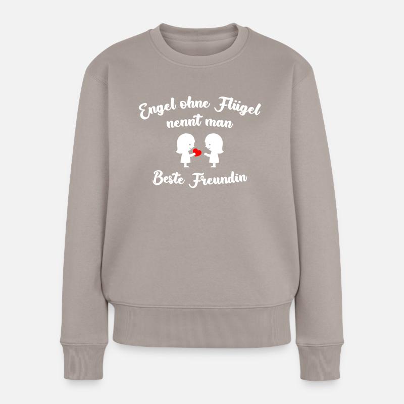 Beste Freundin - Frauen Premium Bio Pullover - Taupe