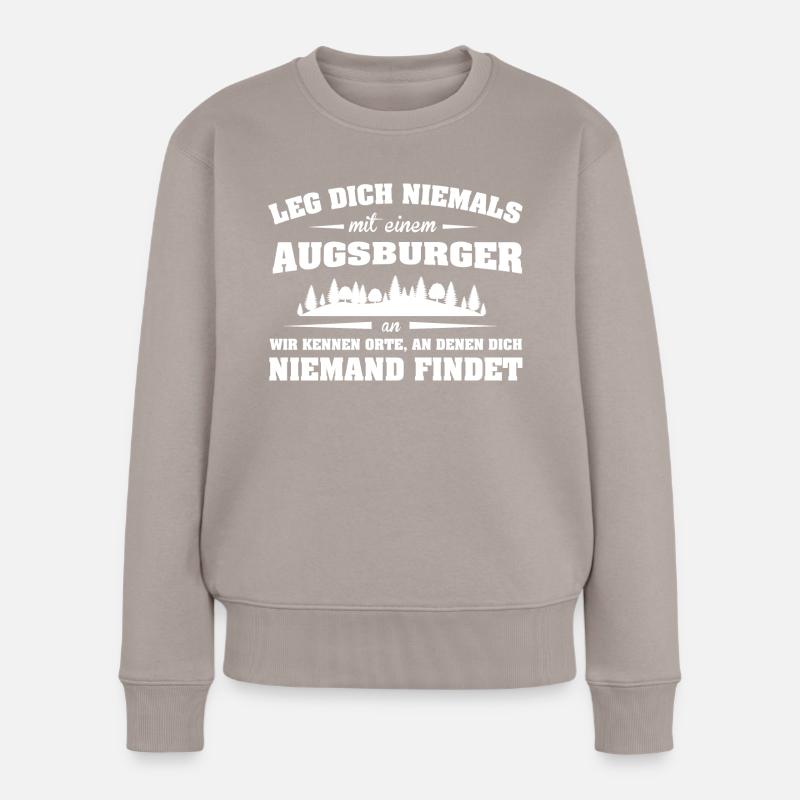 Städte Augsburger LDN - Frauen Premium Bio Pullover - Taupe