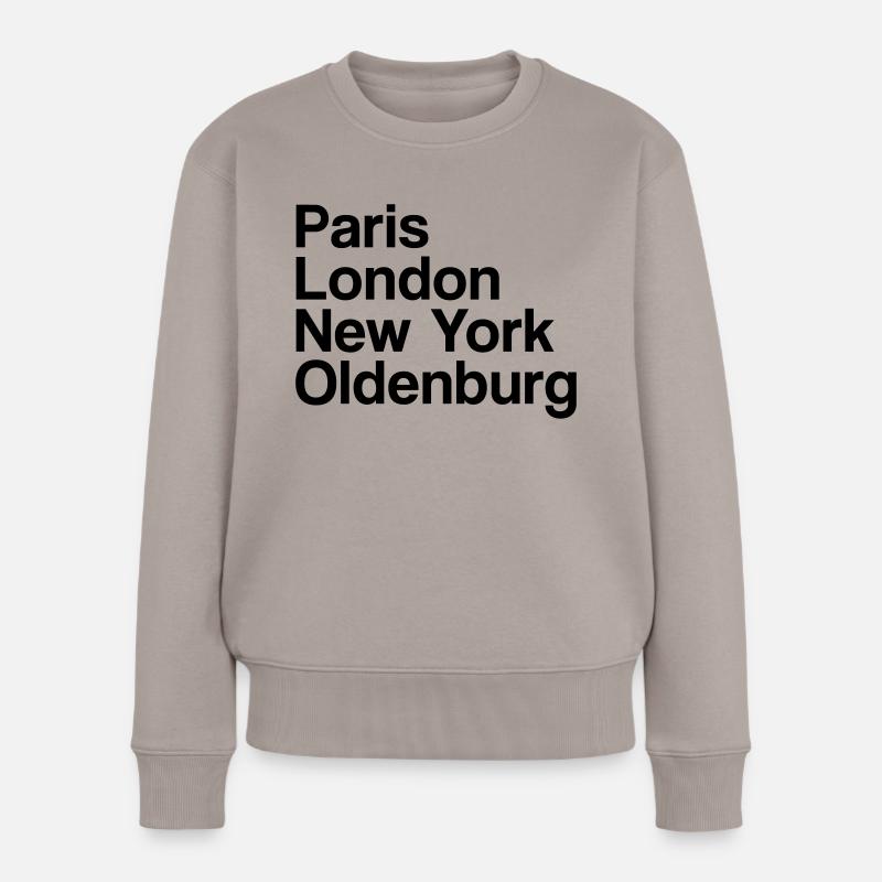 ParisLondonNewYork - Frauen Premium Bio Pullover - Taupe