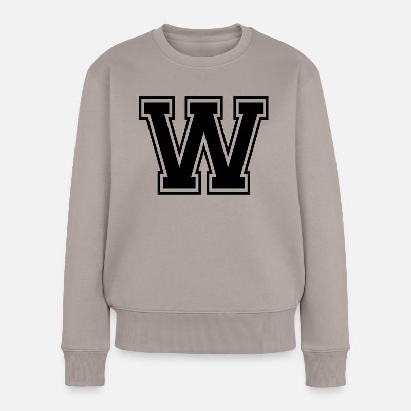 w - Frauen Premium Bio Pullover - Taupe