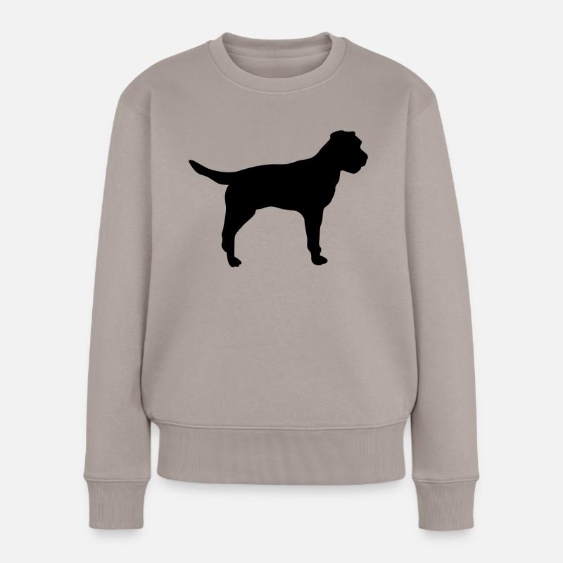 Border Terrier - Women's Premium Organic Jumper - taupe