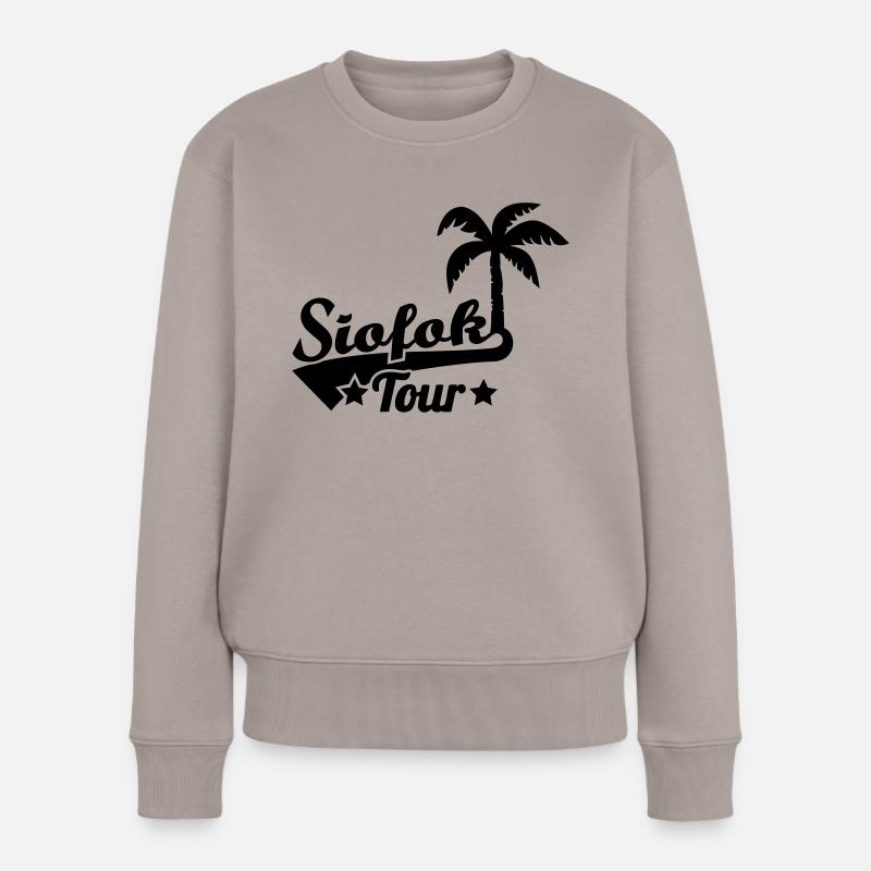 Siofok - Frauen Premium Bio Pullover - Taupe