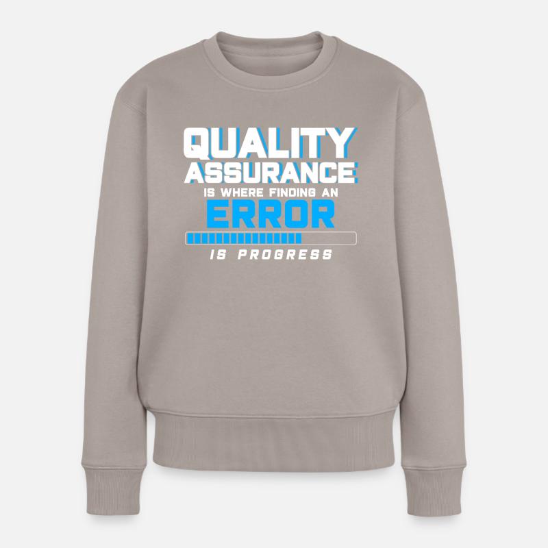 QA Ingenieur QA Tester Software Tester - Frauen Premium Bio Pullover - Taupe