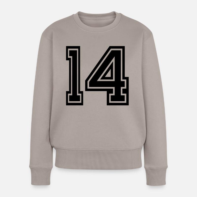 14 - Frauen Premium Bio Pullover - Taupe