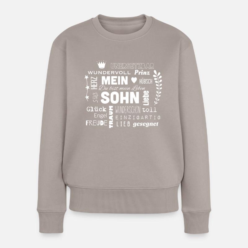 Mein Sohn - Frauen Premium Bio Pullover - Taupe