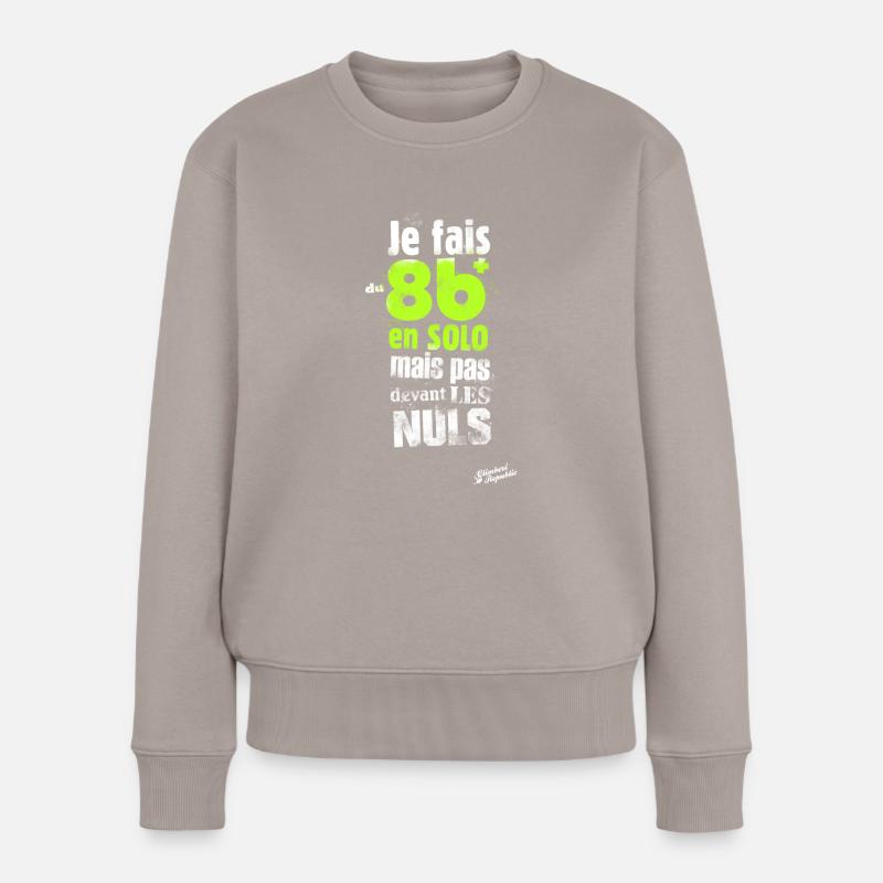 8b+ en solo - Pull Premium bio Femme - taupe