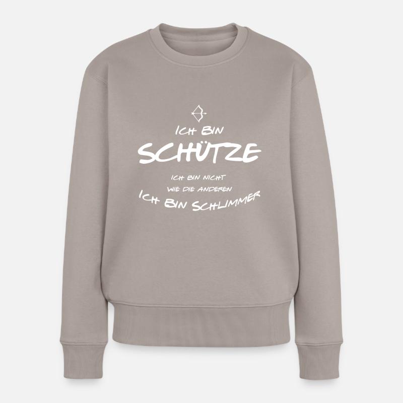 Schütze Sternzeichen - Frauen Premium Bio Pullover - Taupe