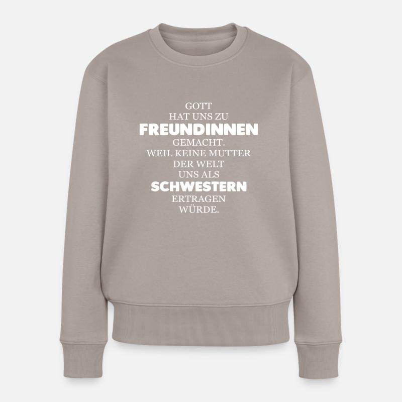 Freundinnen - Frauen Premium Bio Pullover - Taupe