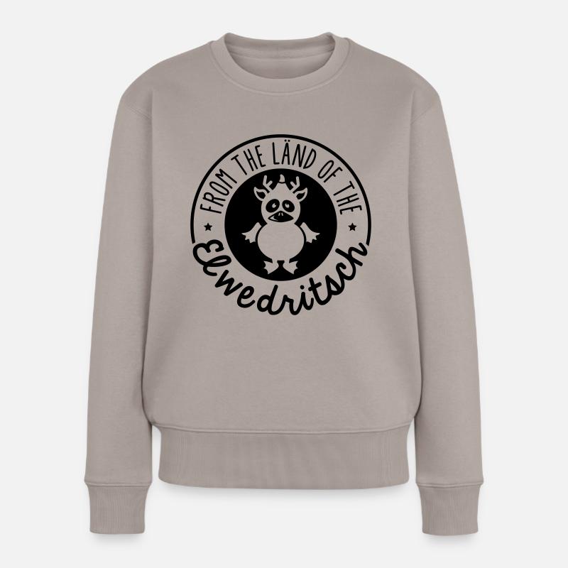 Elwedritsch - Pfalz - Dialekt - RLP pfälzisch - 1C - Frauen Premium Bio Pullover - Taupe