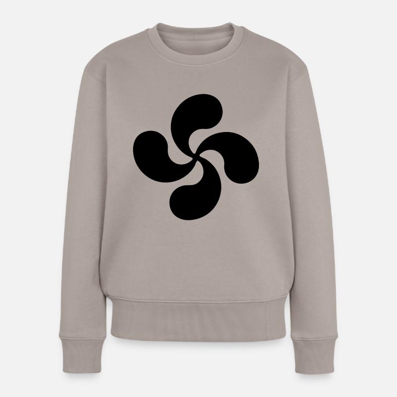 Croix Basque design 1 - Pull Premium bio Femme - taupe