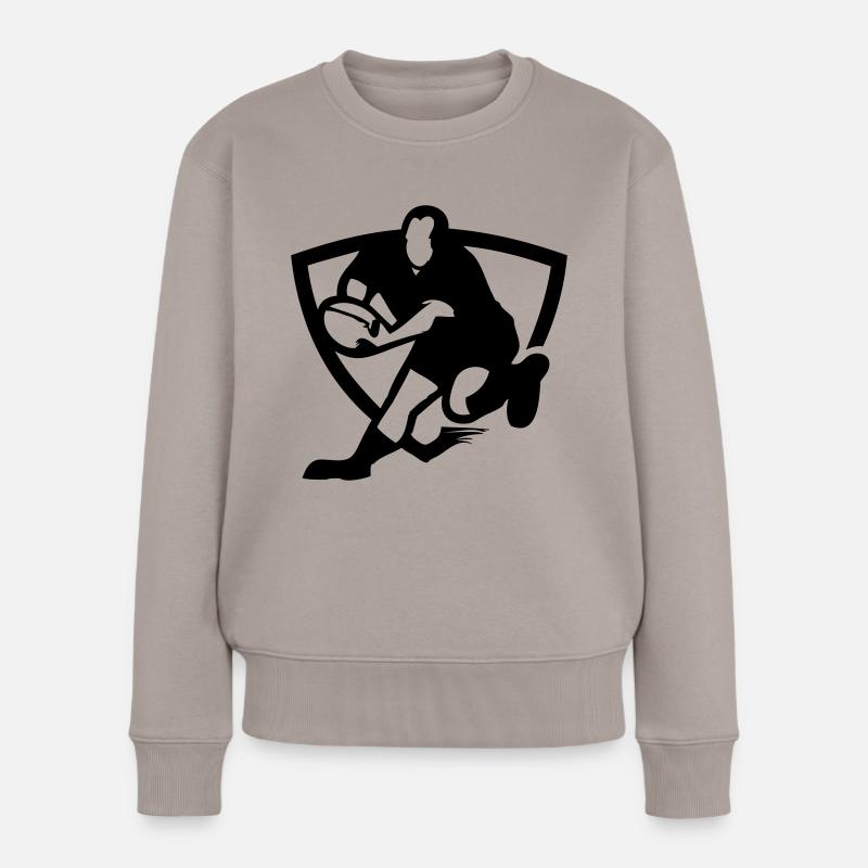 Rugby - Frauen Premium Bio Pullover - Taupe