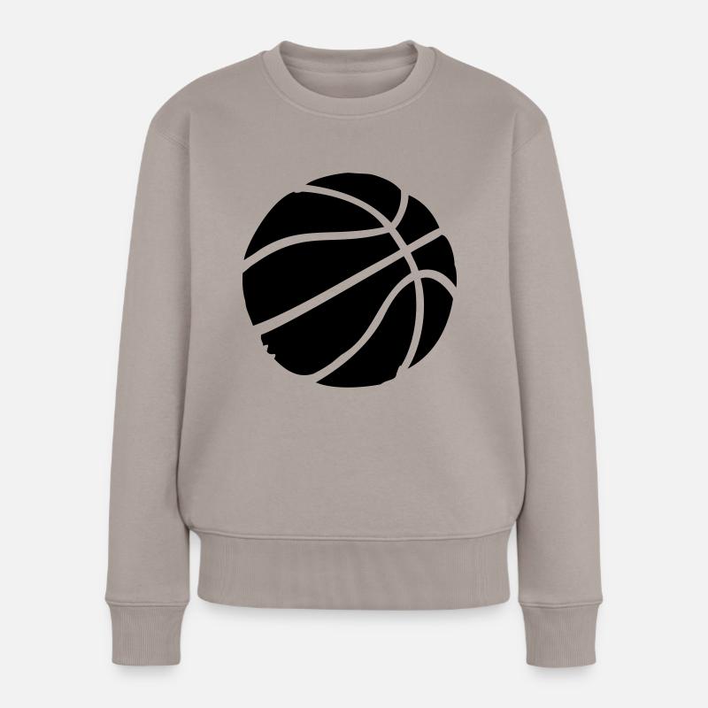 Basketball - Frauen Premium Bio Pullover - Taupe