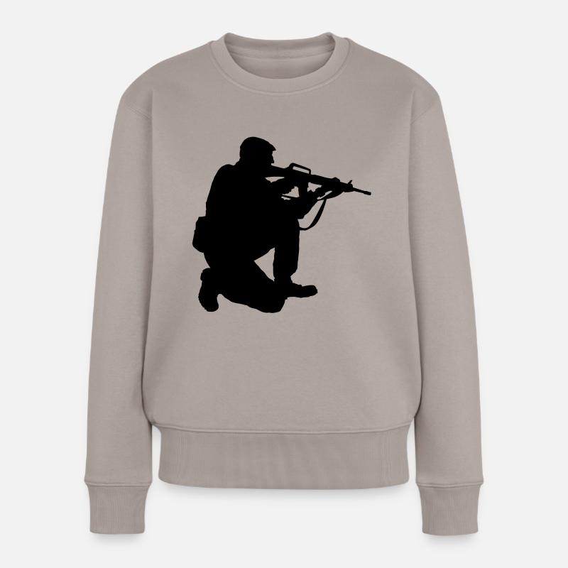 militaire - Pull Premium bio Femme - taupe