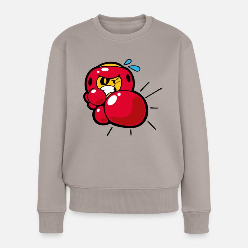 Smiley Boxing - Pull Premium bio Femme - taupe