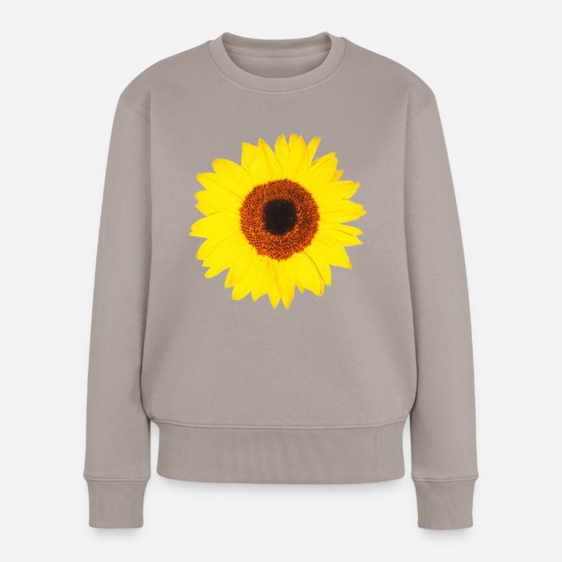 Sonnenblume - Frauen Premium Bio Pullover - Taupe