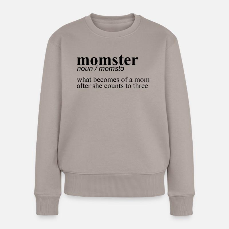 Momster - Frauen Premium Bio Pullover - Taupe