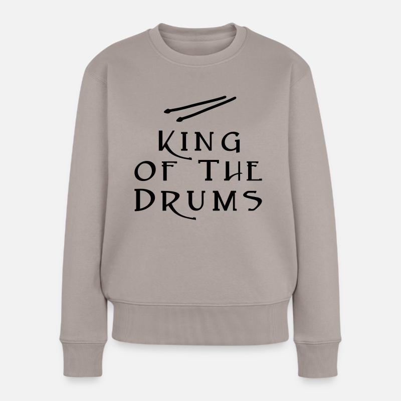 King Drums - Frauen Premium Bio Pullover - Taupe