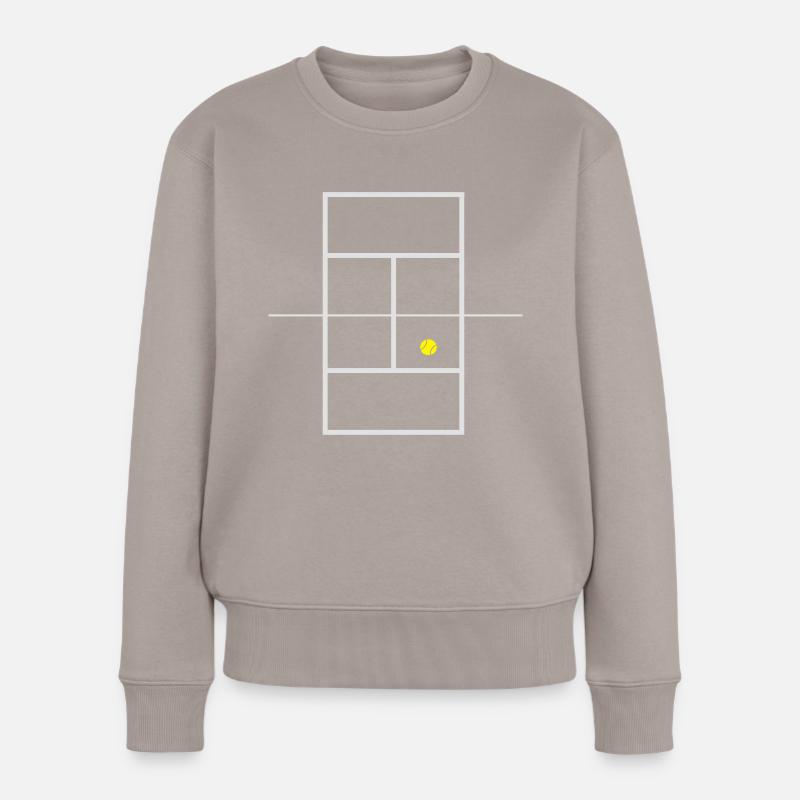 Tennis 1 - Frauen Premium Bio Pullover - Taupe