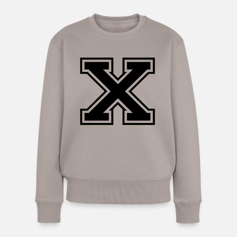 x - Frauen Premium Bio Pullover - Taupe