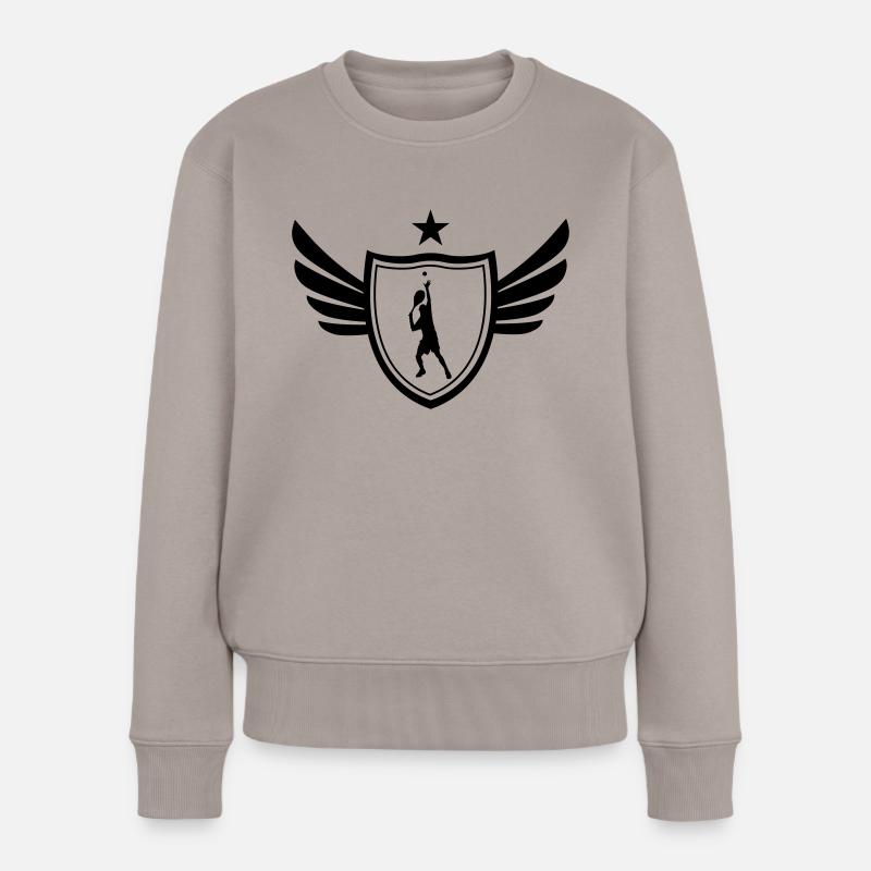 Tennis Star - Frauen Premium Bio Pullover - Taupe