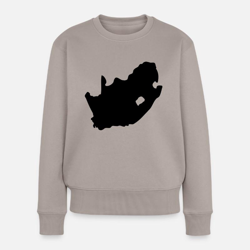 Südafrika - Frauen Premium Bio Pullover - Taupe
