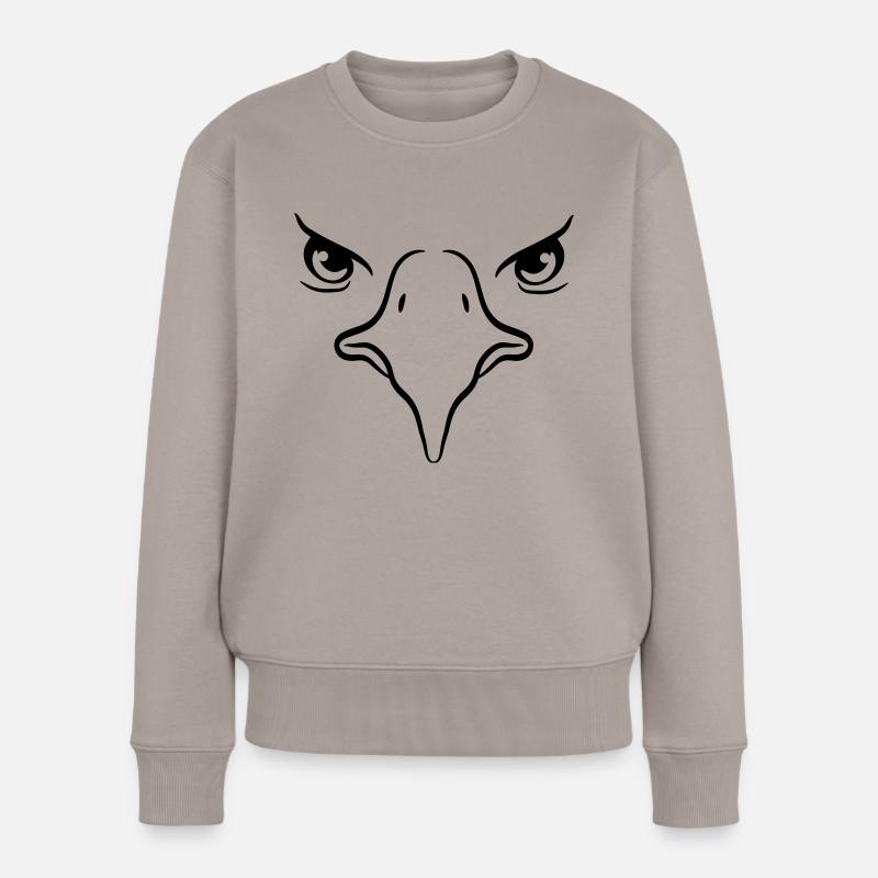 Eagle bec oiseau Eagle eyes - Pull Premium bio Femme - taupe