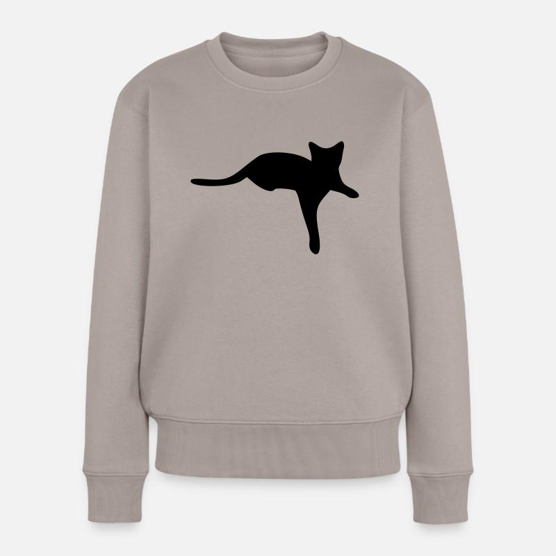 KATZE - Frauen Premium Bio Pullover - Taupe