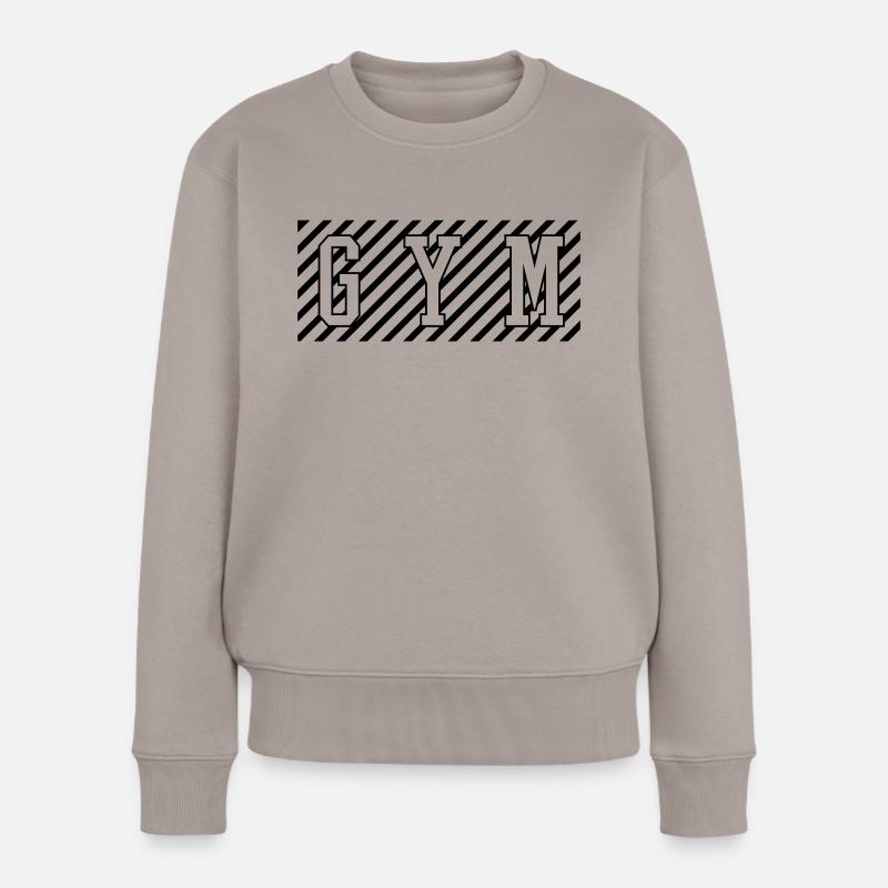 gym - Frauen Premium Bio Pullover - Taupe