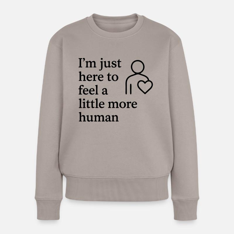 0003 se sentir plus humain - Pull Premium bio Femme - taupe