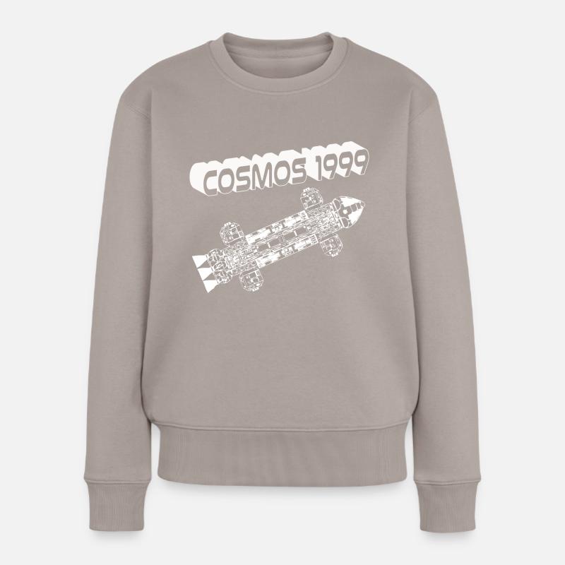 cosmos1999 wite - Frauen Premium Bio Pullover - Taupe