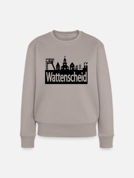 Skyline Wattenscheid - Frauen Premium Bio Pullover - Taupe