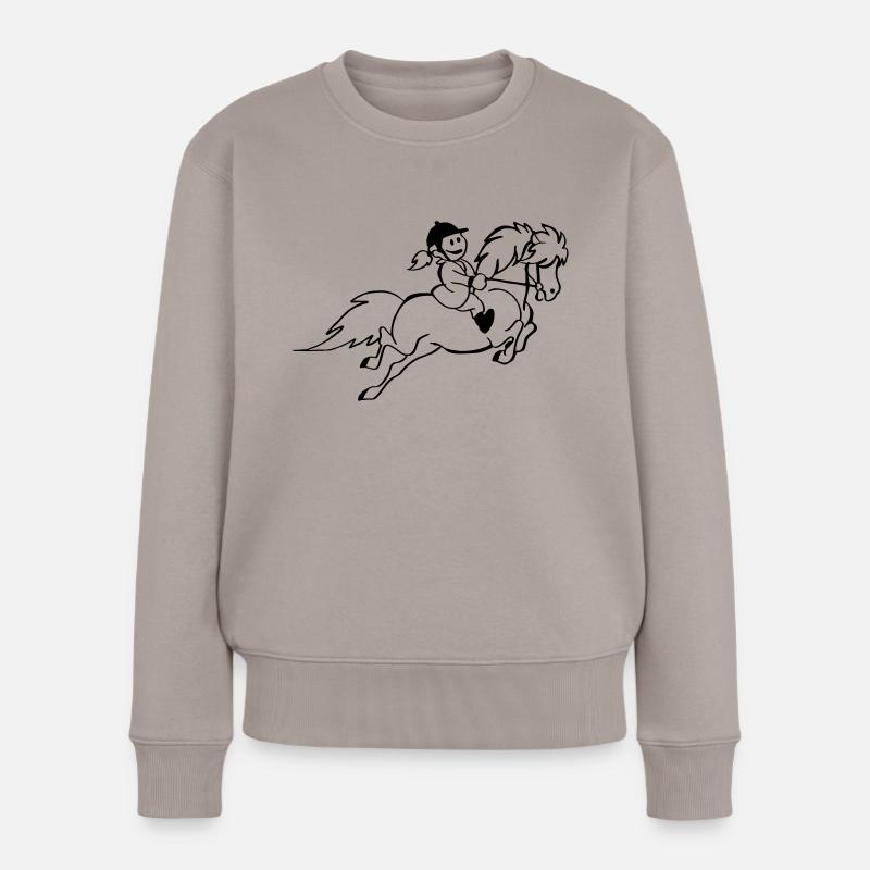 Poney - Pull Premium bio Femme - taupe
