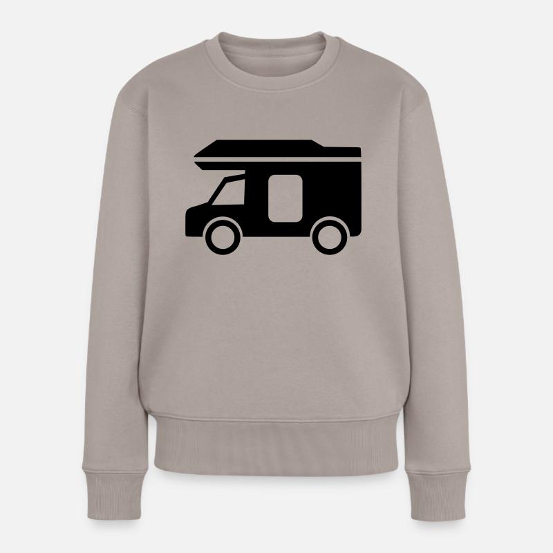 Wohnmobil - Frauen Premium Bio Pullover - Taupe