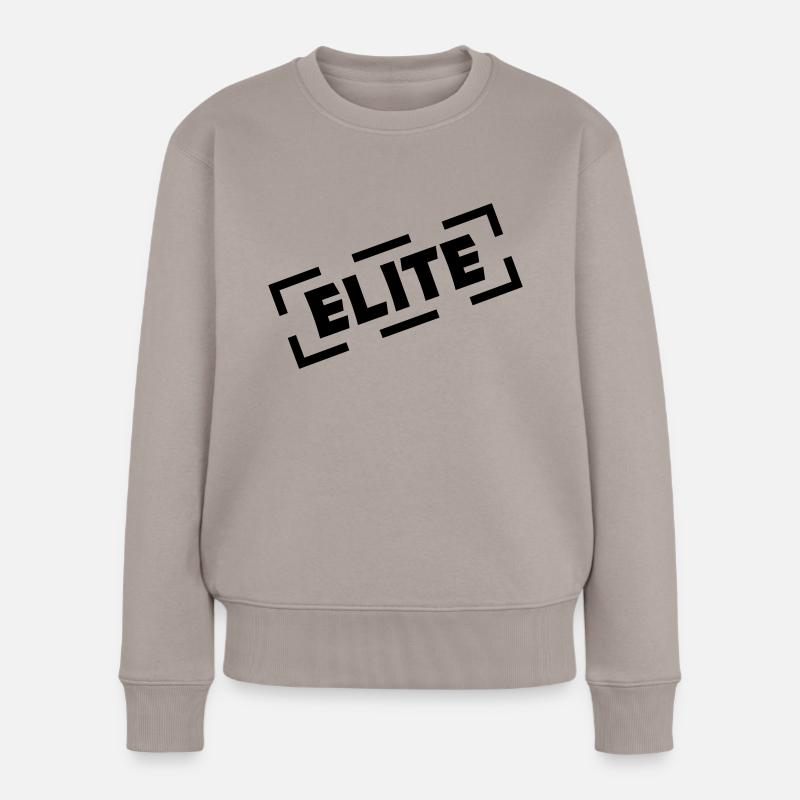 elite - Frauen Premium Bio Pullover - Taupe