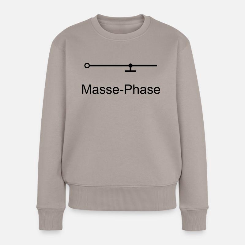 Masse-Phase - Frauen Premium Bio Pullover - Taupe