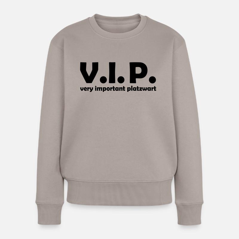 platzwart - Frauen Premium Bio Pullover - Taupe
