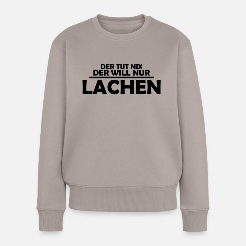 lachen - Frauen Premium Bio Pullover - Taupe