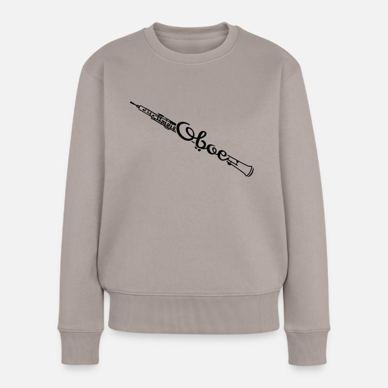 Oboe - Frauen Premium Bio Pullover - Taupe