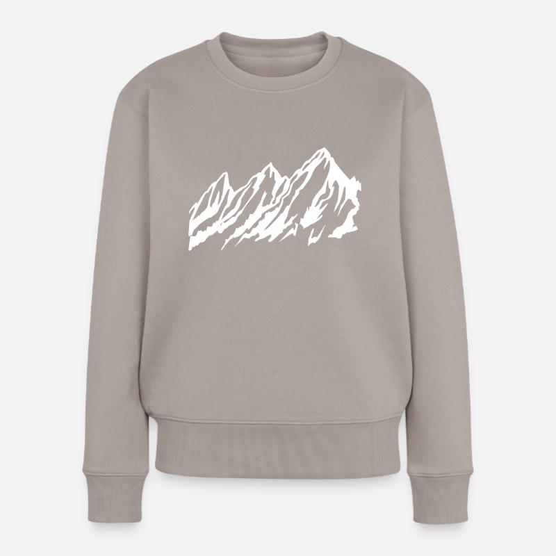 Berg - Frauen Premium Bio Pullover - Taupe