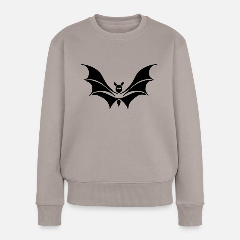 fledermaus - Frauen Premium Bio Pullover - Taupe
