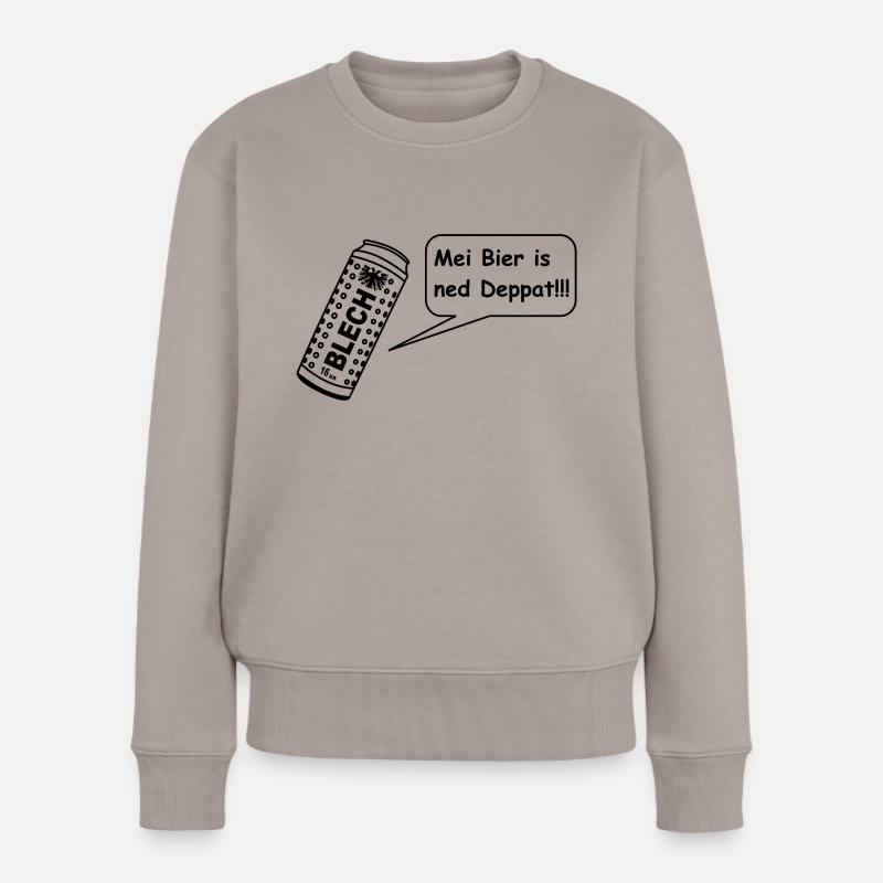 16erblechdeppertwiener - Frauen Premium Bio Pullover - Taupe