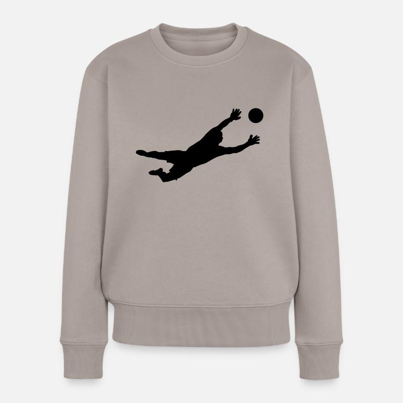 Torwart - Frauen Premium Bio Pullover - Taupe