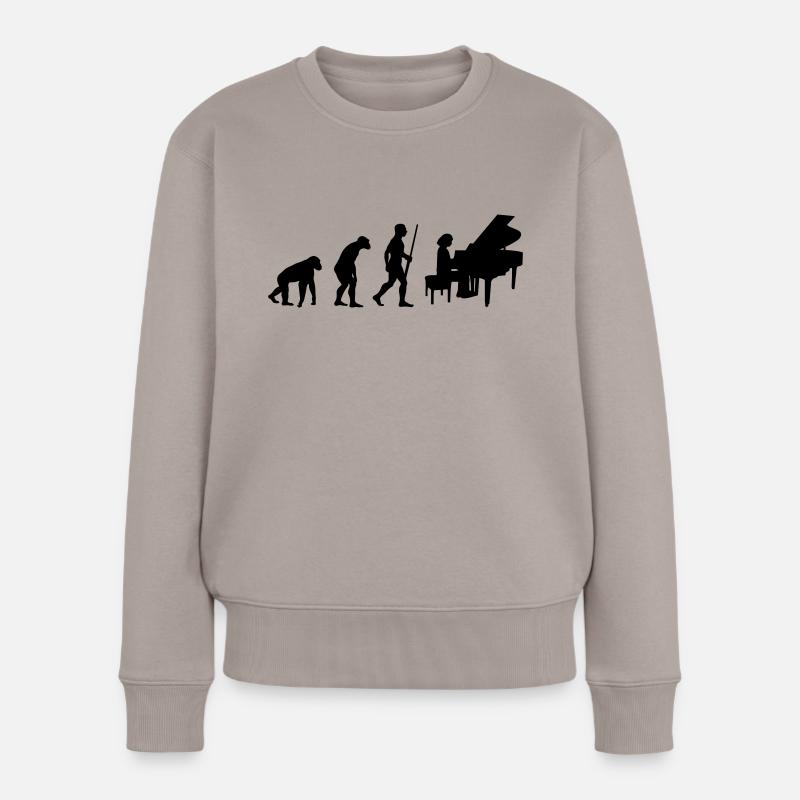 Évolution Piano Girl - Pull Premium bio Femme - taupe