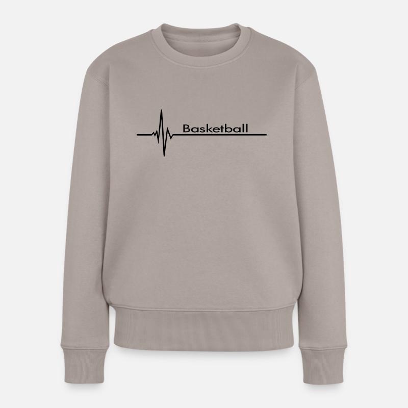 Basketball - Frauen Premium Bio Pullover - Taupe