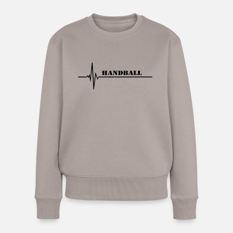 Handball - Frauen Premium Bio Pullover - Taupe