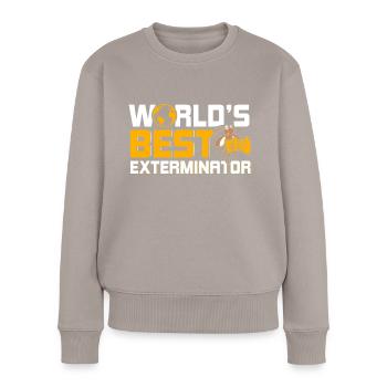 Le meilleur exterminateur au monde Kammerjäger - Pull Premium bio Femme - taupe - Devant - Julia (174cm)