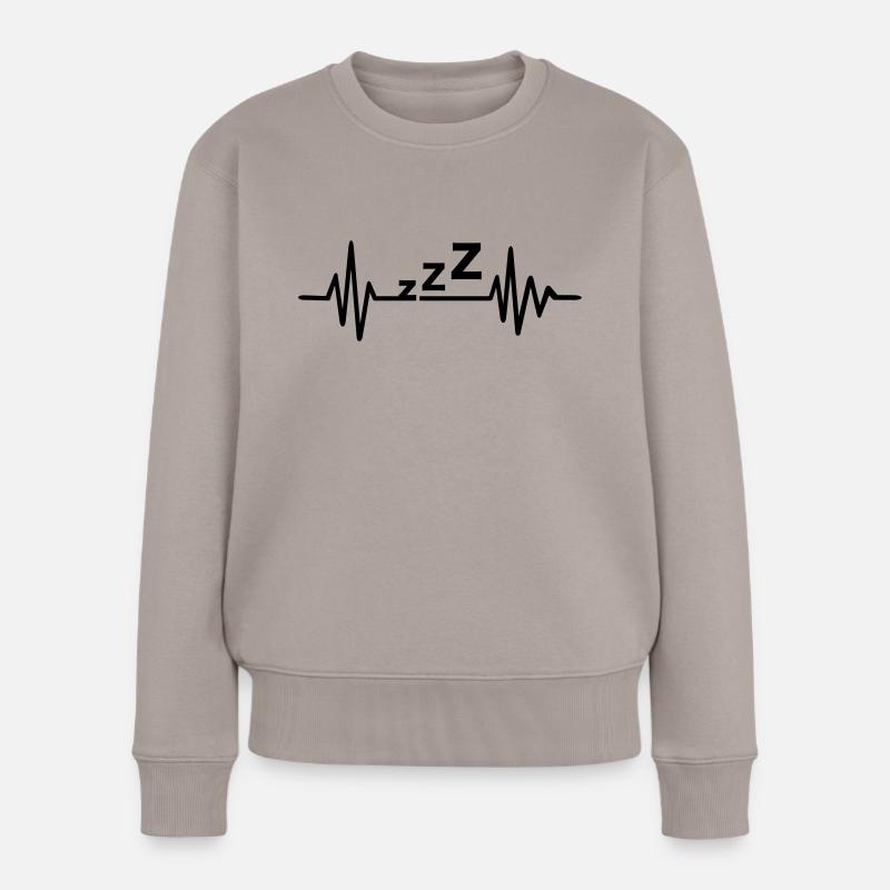 Schlafen - Frauen Premium Bio Pullover - Taupe
