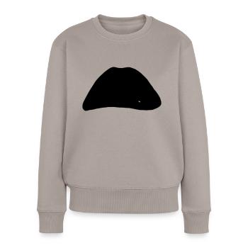 LIPS - Rocky horror picture show - Frauen Premium Bio Pullover - Taupe - Vorne - Julia (174cm)